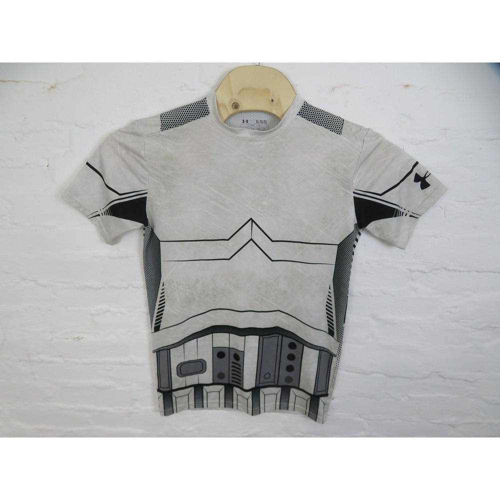 Under Armour Star Wars Shirt Mens XL White Stormtrooper Compression Tee Workout